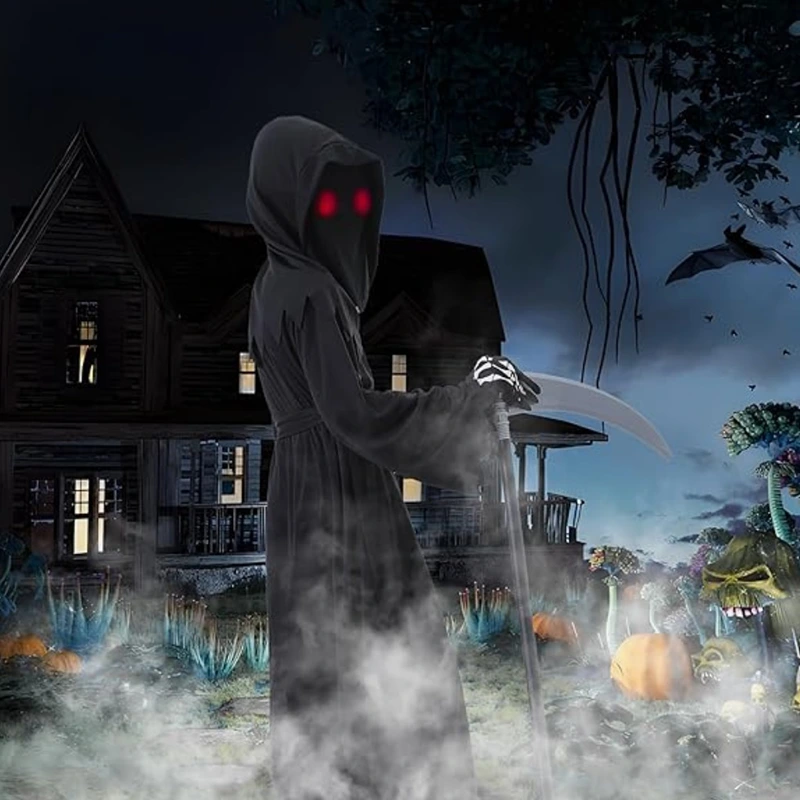 Halloween-Fotoshooting Coole schwarze Sensenmann-Robe für Kinder
